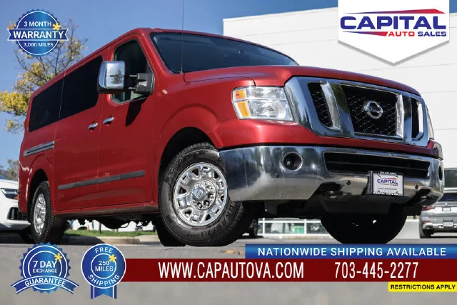 Red 2016 Nissan NV Passenger SL for sale in Chantilly, VA