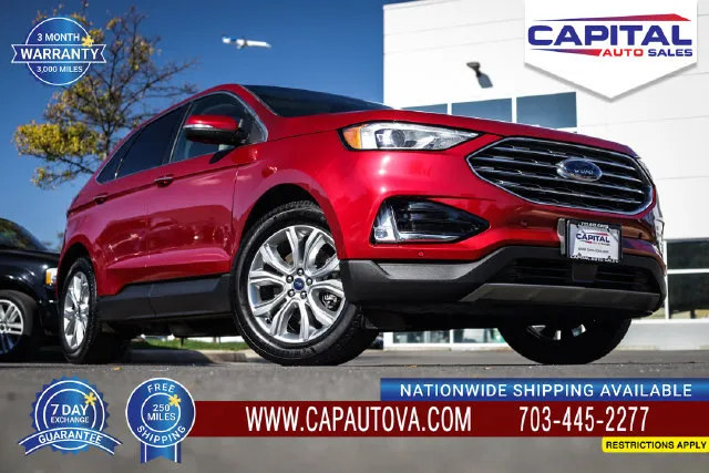 Red 2020 Ford Edge Titanium for sale in Chantilly, VA