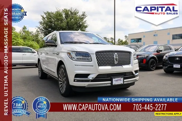 White 2019 Lincoln Navigator L Reserve for sale in Chantilly, VA