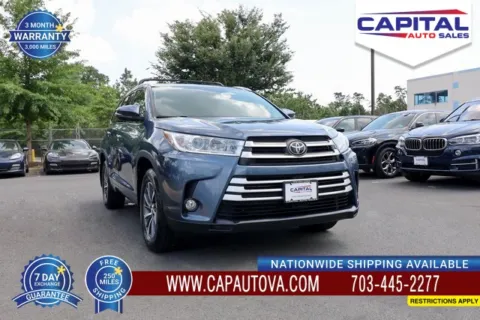 Blue 2018 Toyota Highlander XLE for sale in Chantilly, VA