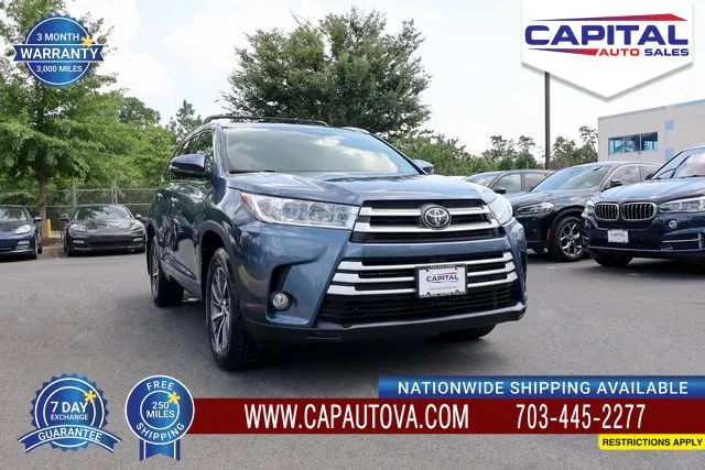 Blue 2018 Toyota Highlander XLE for sale in Chantilly, VA