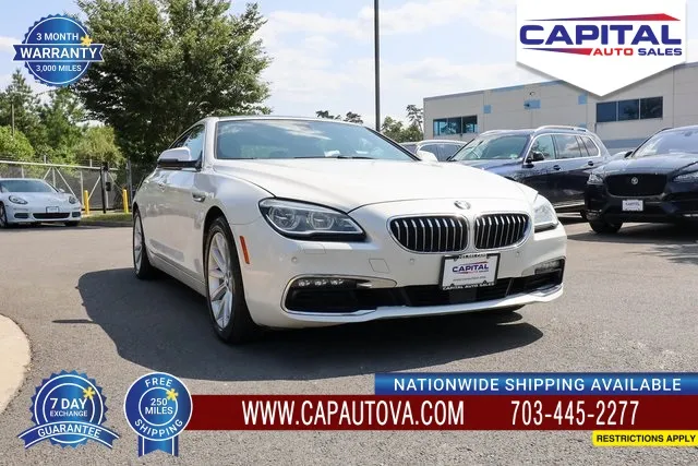 White 2016 BMW 6 Series 640i xDrive Gran Coupe for sale in Chantilly, VA
