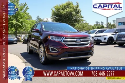Red 2017 Ford Edge Titanium for sale in Chantilly, VA