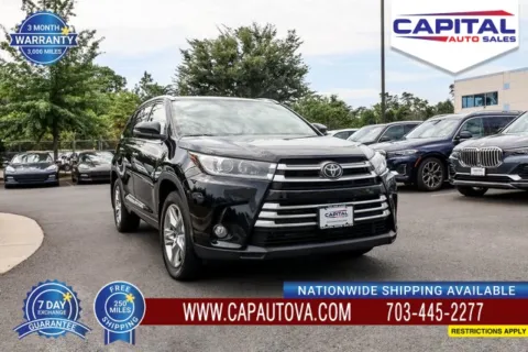 Black 2018 Toyota Highlander Limited for sale in Chantilly, VA