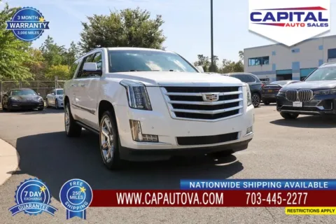 White 2018 Cadillac Escalade ESV Premium for sale in Chantilly, VA