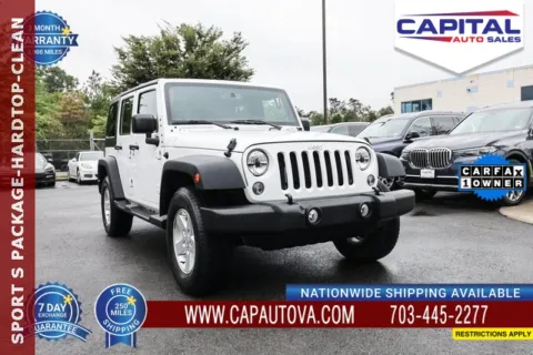 White 2017 Jeep Wrangler Unlimited Sport for sale in Chantilly, VA