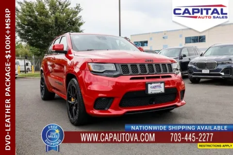 Red 2018 Jeep Grand Cherokee Trackhawk for sale in Chantilly, VA
