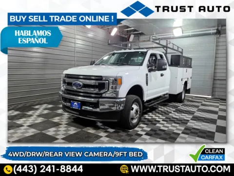 White 2022 Ford Super Duty F-350 DRW XL 4WD Super Cab 9FT Bed Dually Utility/Service Body Pickup Truck for sale in Sykesville, MD