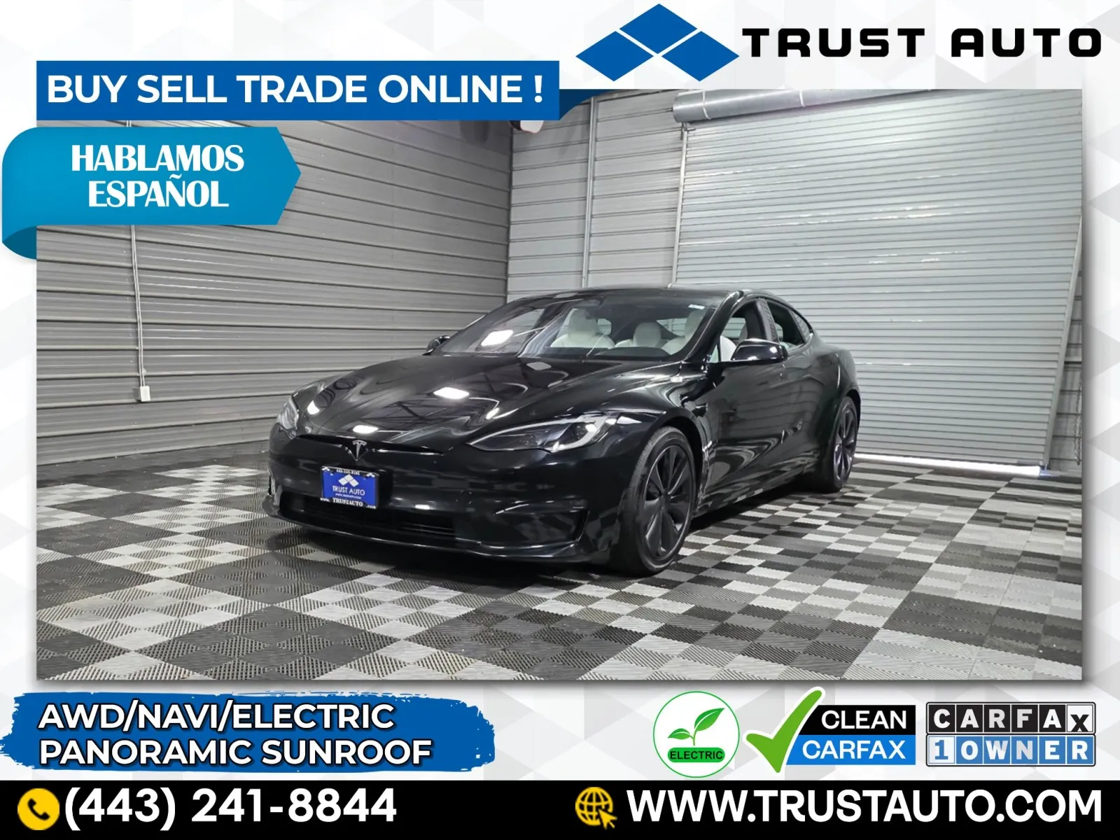 Black 2024 Tesla Model S AWD Luxury Electric Hatchback for sale in Sykesville, MD