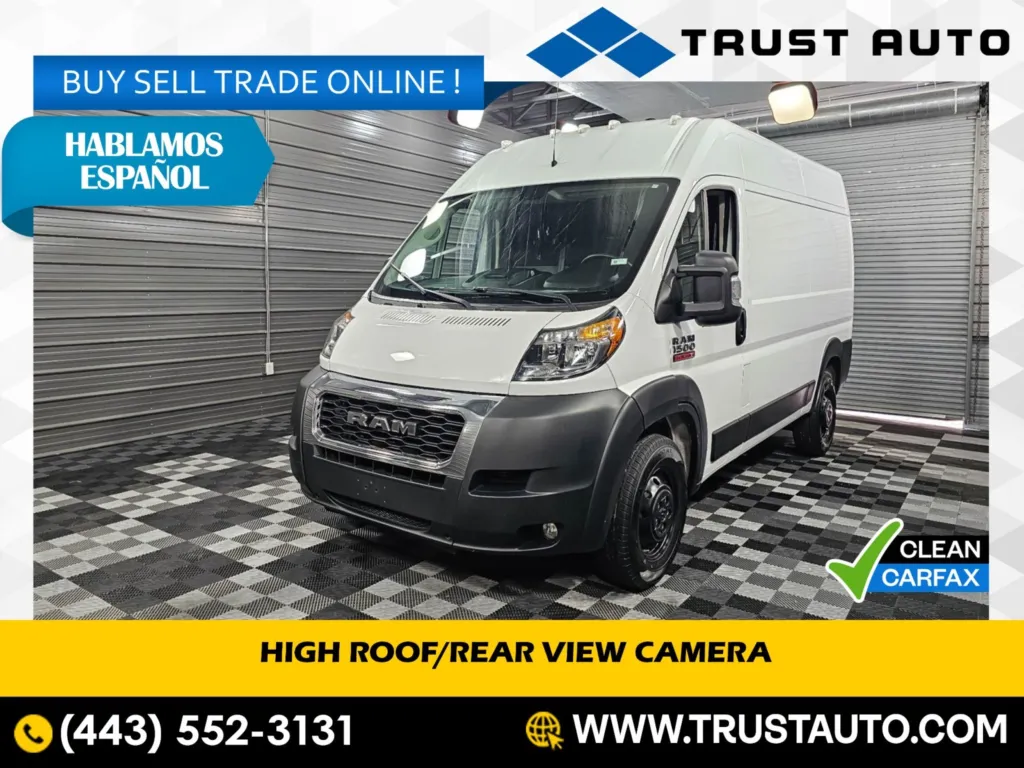Used 2019 Ram ProMaster 1500 Cargo 136''WB High Roof Minivan/Van