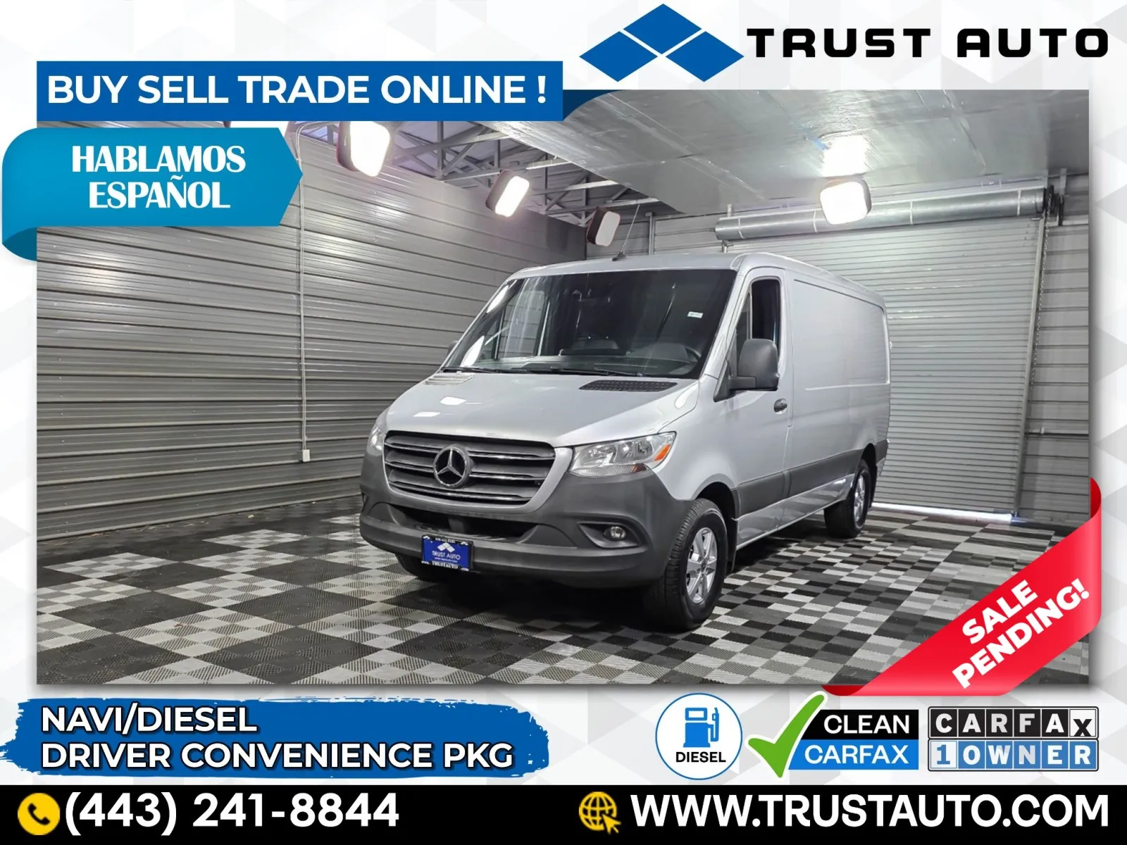 2022 Mercedes-Benz Sprinter 2500 Cargo 144''WB Standard Roof Diesel Minivan/Van for sale in Sykesville, MD