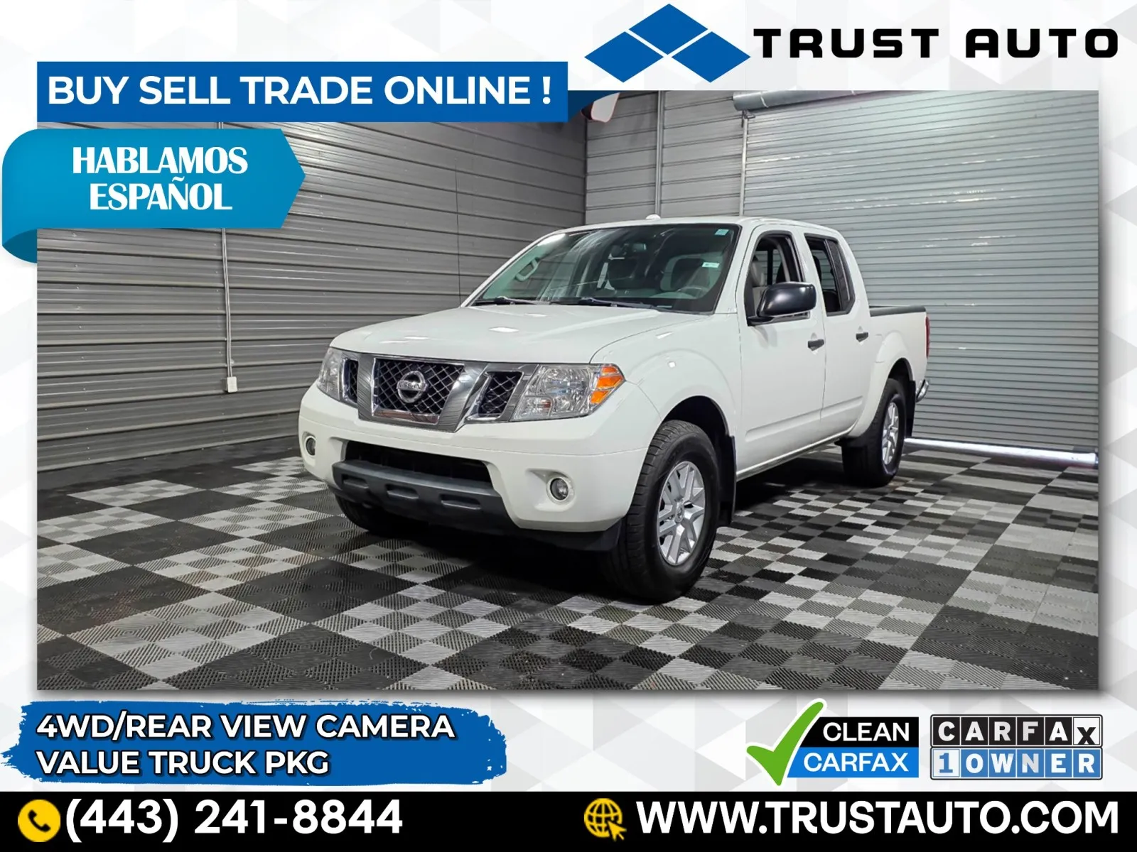 2017 Nissan Frontier SV V6 4WD Crew Cab Pickup Truck w/Value Pkg