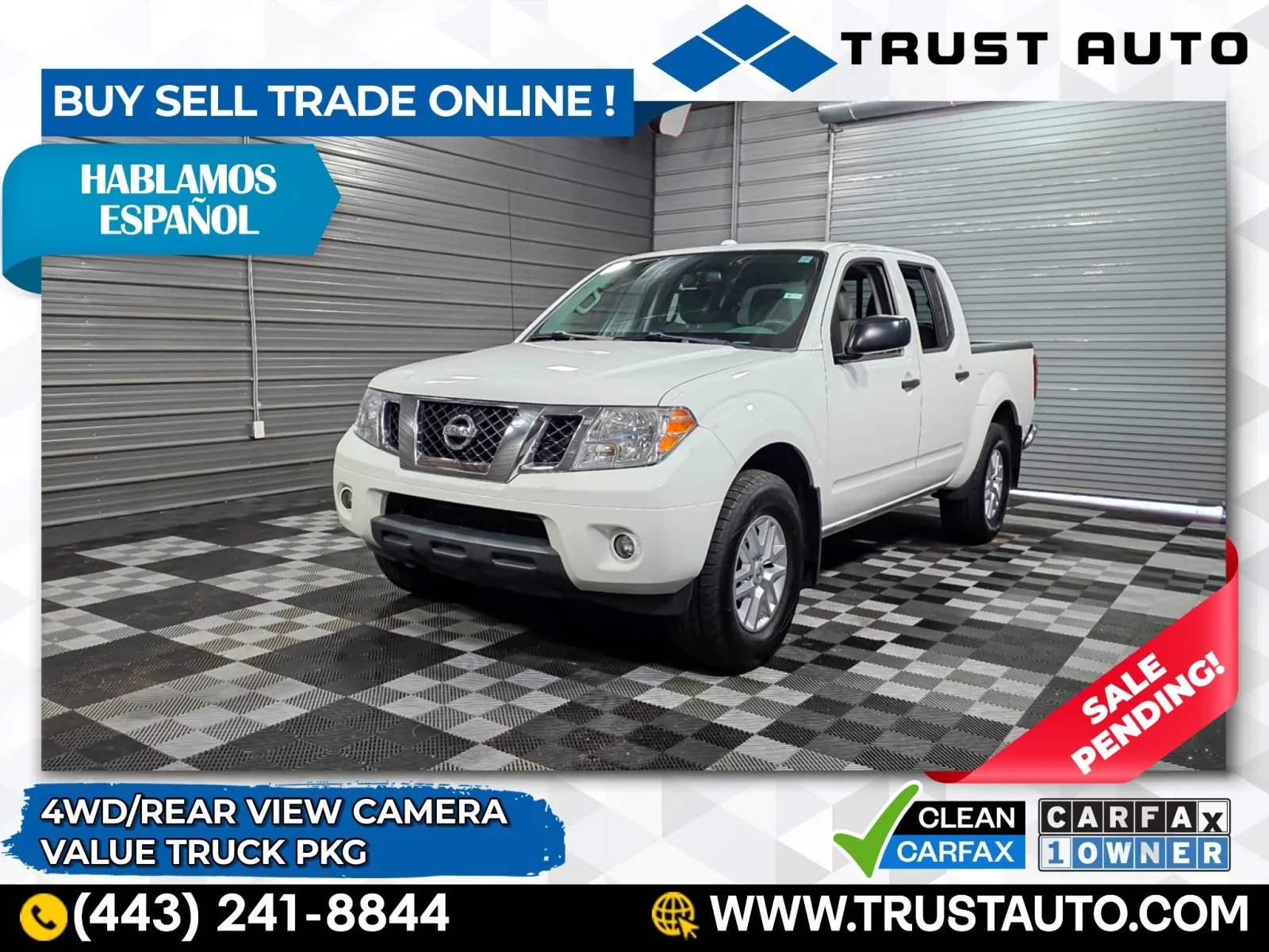 2017 Nissan Frontier SV V6 4WD Crew Cab Pickup Truck w/Value Pkg for sale in Sykesville, MD