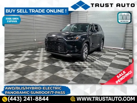 Black 2024 Toyota Grand Highlander Limited AWD 7-Passenger Hybrid-Electric SUV for sale in Sykesville, MD