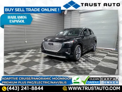 Black 2023 Audi Q4 40 e-tron Premium Plus Electric SUV for sale in Sykesville, MD