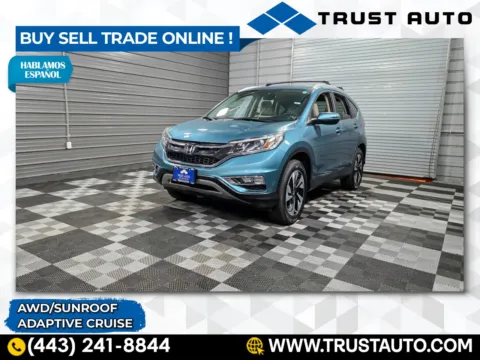 Blue 2016 Honda CR-V Touring AWD SUV for sale in Sykesville, MD