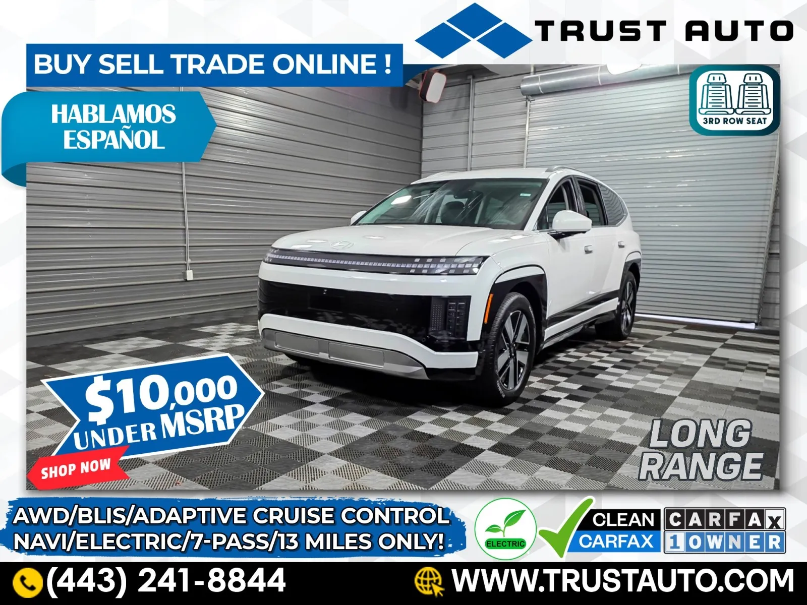 2026 Hyundai IONIQ 9 SEL 7-Pass 3rd Row AWD Dual Motor Electric Luxury SUV