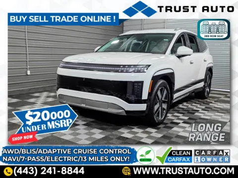 White 2026 Hyundai IONIQ 9 SEL 7-Pass 3rd Row AWD Dual Motor Electric Luxury SUV for sale in Sykesville, MD