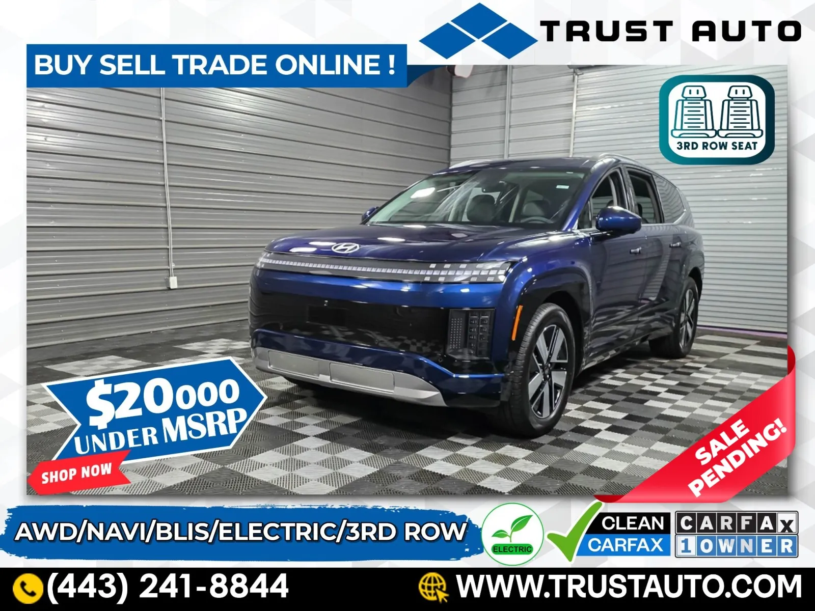 2026 Hyundai IONIQ 9 SEL AWD 7-Passenger 3rd Row Electric Luxury SUV for sale in Sykesville, MD