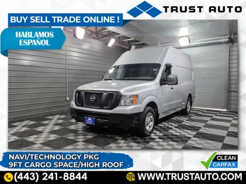 Silver 2017 Nissan NV2500 HD Cargo SV High Roof 9FT Bed Minivan/Van for sale in Sykesville, MD