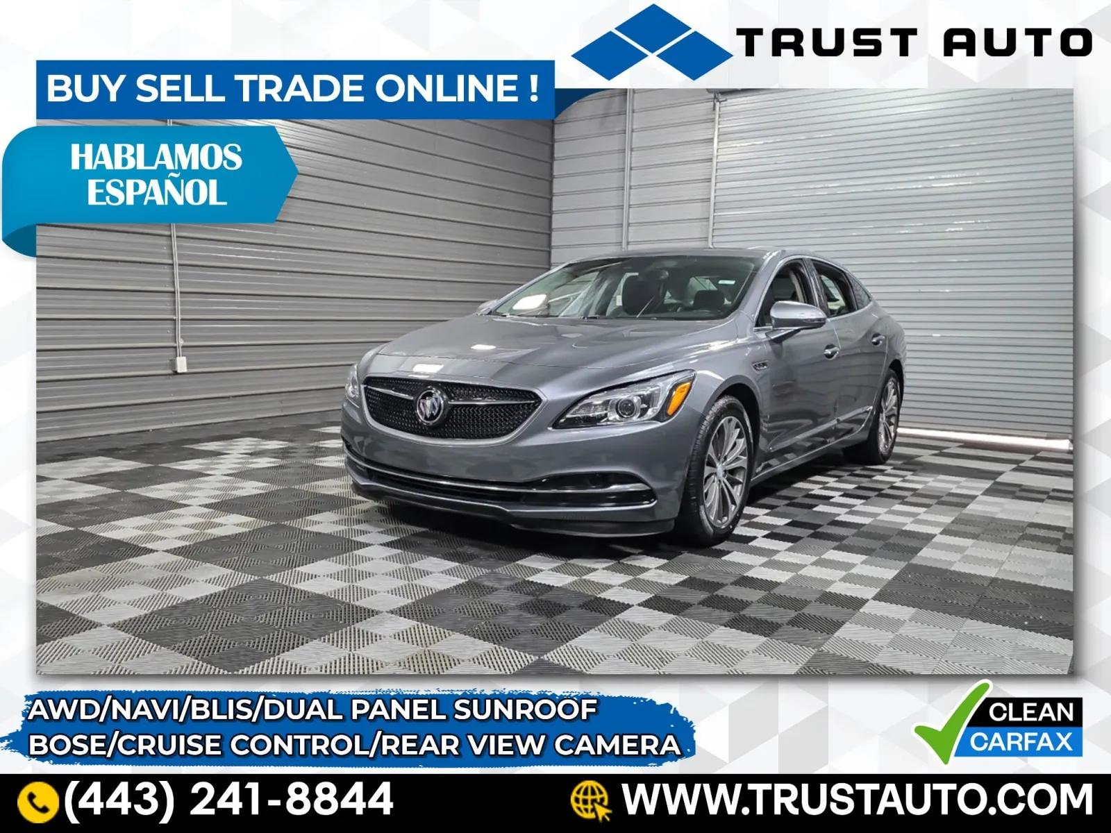 Gray 2019 Buick LaCrosse Essence AWD Sedan w/Sun/Shade Pkg for sale in Sykesville, MD