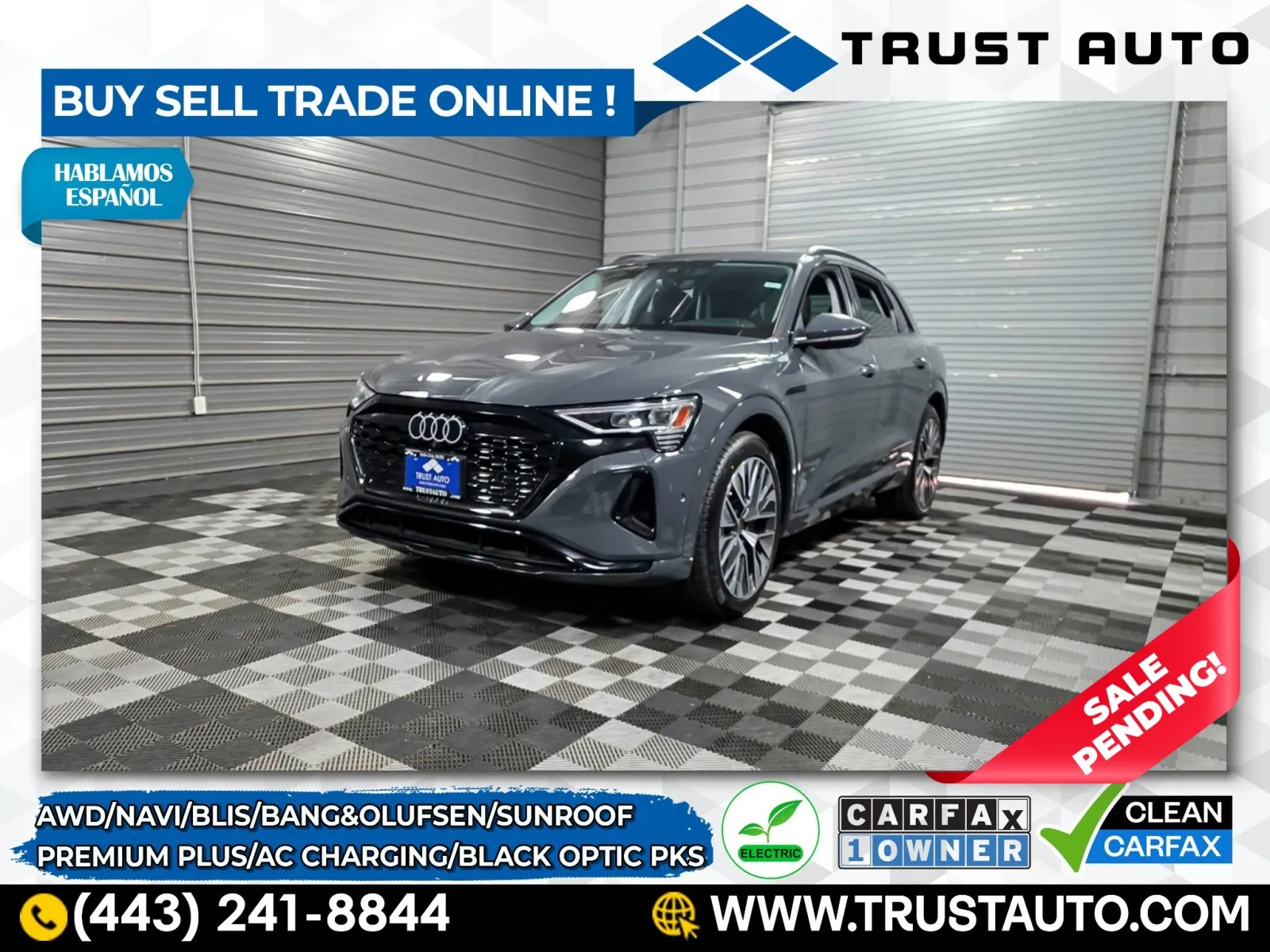 2024 Audi Q8 e-tron Premium Plus AWD Luxury Electric SUV for sale in Sykesville, MD