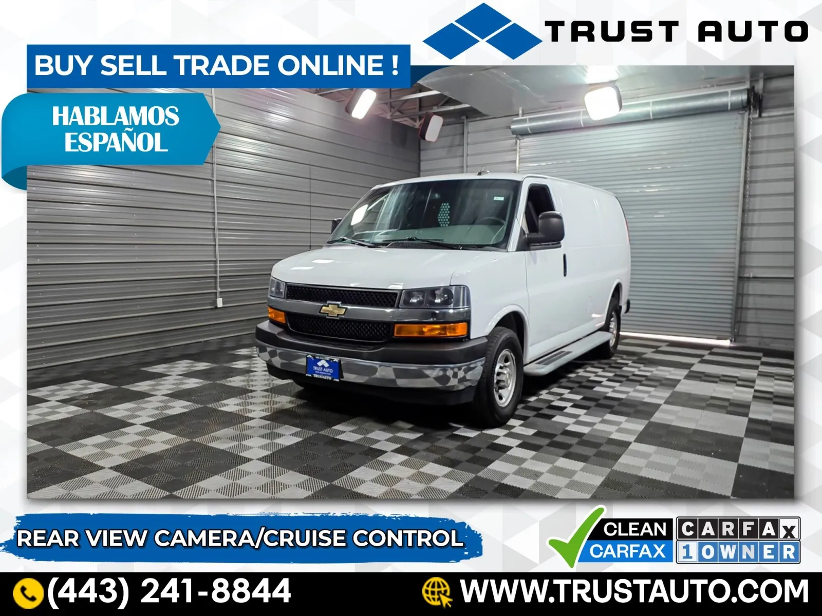 White 2020 Chevrolet Express 2500 Cargo 135WB Low Roof Minivan/Van for sale in Sykesville, MD