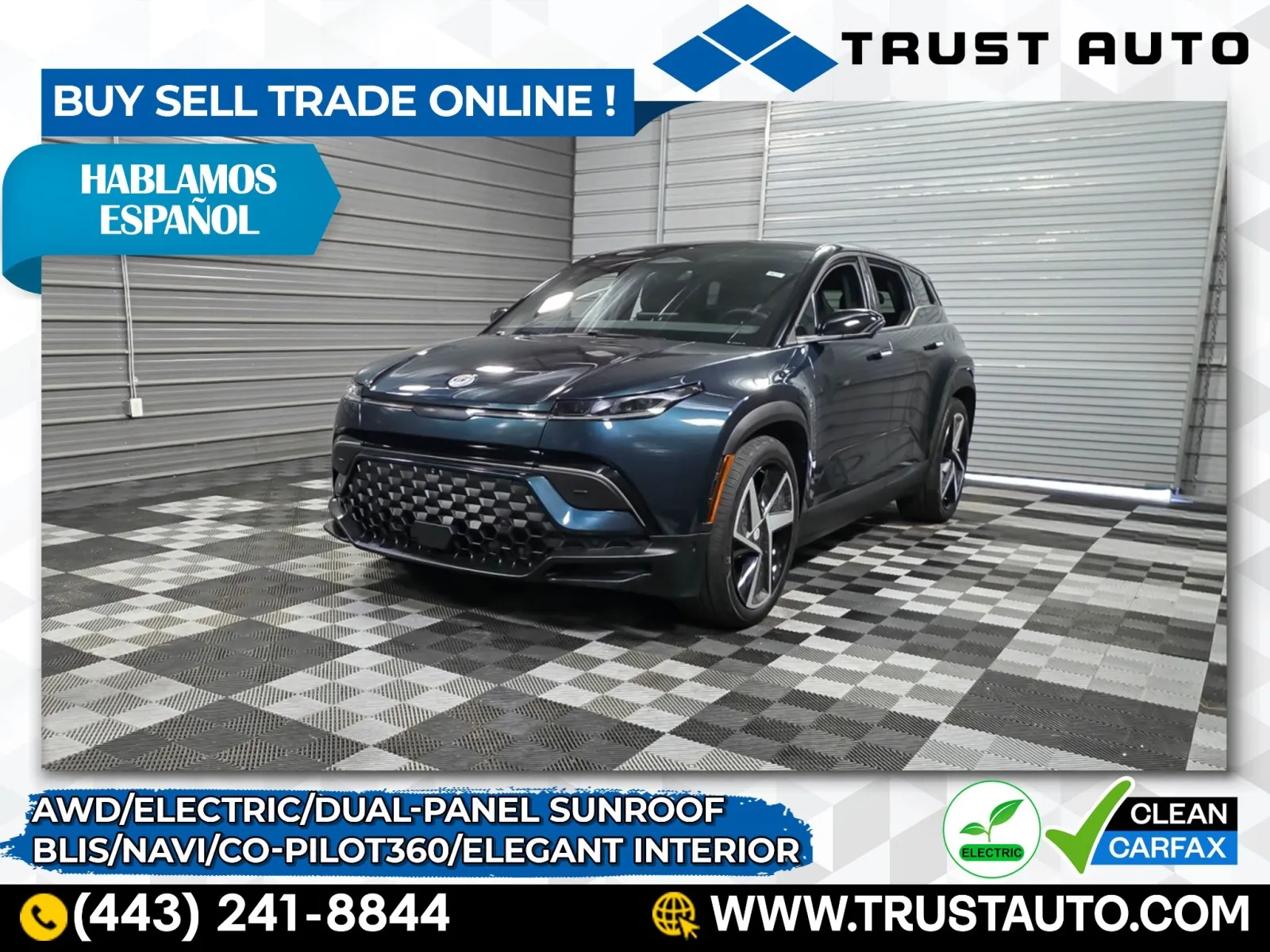 Blue 2023 Fisker Ocean Extreme AWD Electric SUV for sale in Sykesville, MD