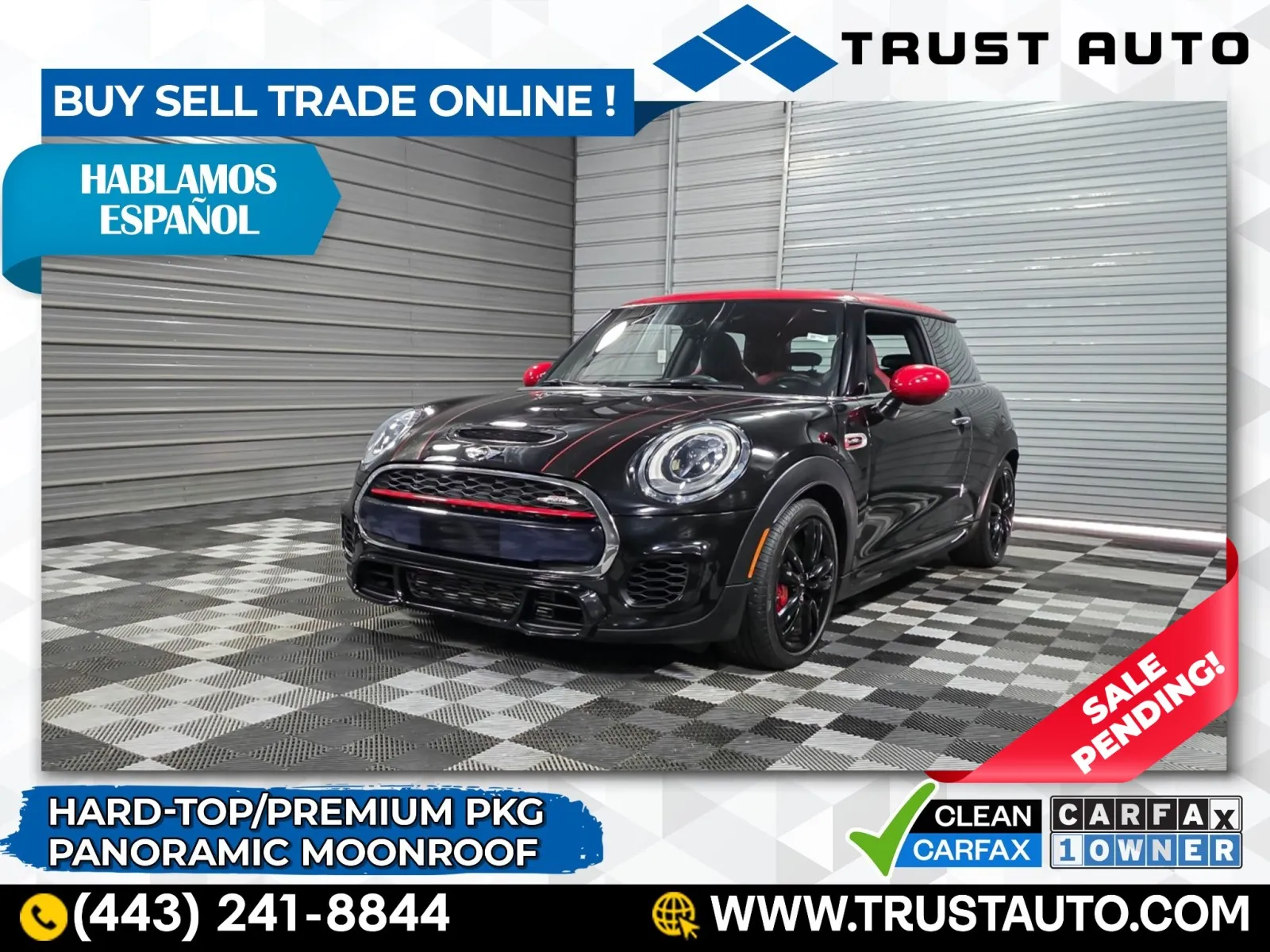 2015 MINI Cooper John Cooper Works Hard-Top Hatchback w/Premium Pkg for sale in Sykesville, MD