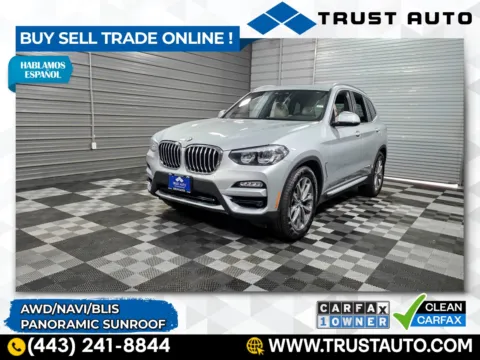 Silver 2019 BMW X3 xDrive30i AWD SUV for sale in Sykesville, MD