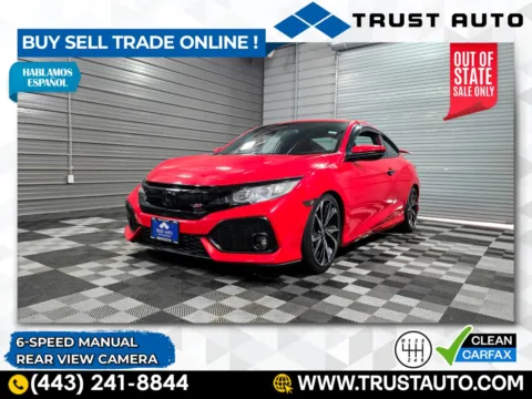 Red 2017 Honda Civic Si 6-Speed Manual Coupe for sale in Sykesville, MD