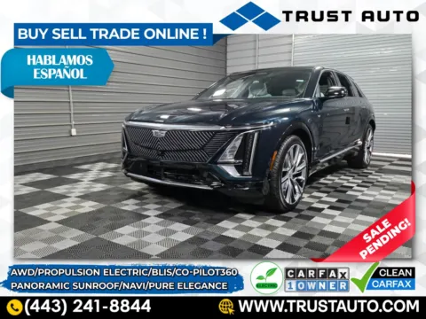 Green 2024 Cadillac LYRIQ Luxury 3 AWD Propulsion Electric SUV for sale in Sykesville, MD