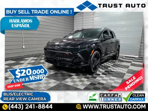 Black 2024 Chevrolet Equinox EV RS Electric SUV for sale in Sykesville, MD