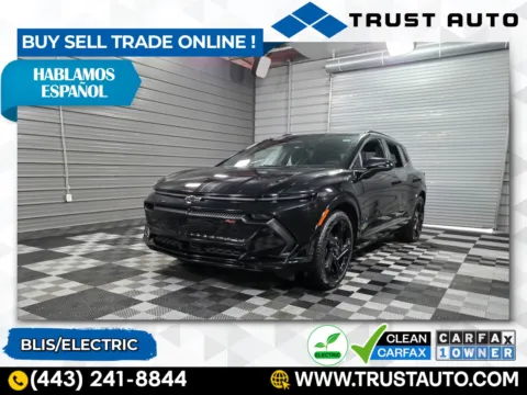 Black 2024 Chevrolet Equinox EV RS Electric SUV for sale in Sykesville, MD