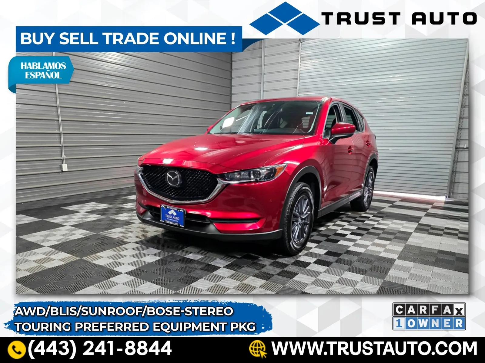 Red 2019 Mazda CX-5 Touring AWD SUV w/Touring Preferred Equipment Pkg for sale in Sykesville, MD
