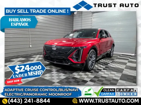 Red 2024 Cadillac LYRIQ Sport Electric SUV w/1SF for sale in Sykesville, MD