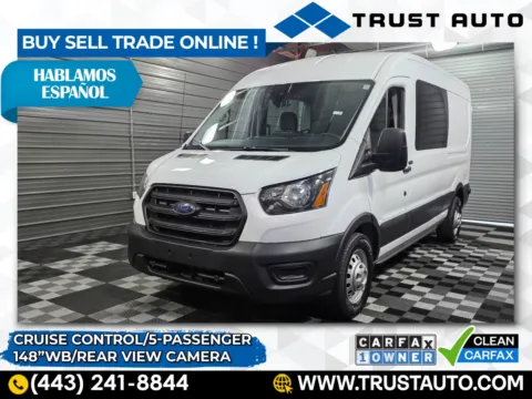 White 2020 Ford Transit T-150 5-Passenger 148''WB Medium Roof Minivan/Van for sale in Sykesville, MD