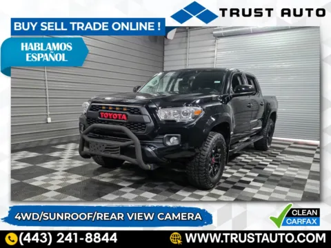 Black 2019 Toyota Tacoma SR5 4WD Double Cab Pickup Truck for sale in Sykesville, MD