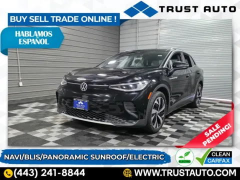 Black 2021 Volkswagen ID.4 Pro S Electric SUV for sale in Sykesville, MD