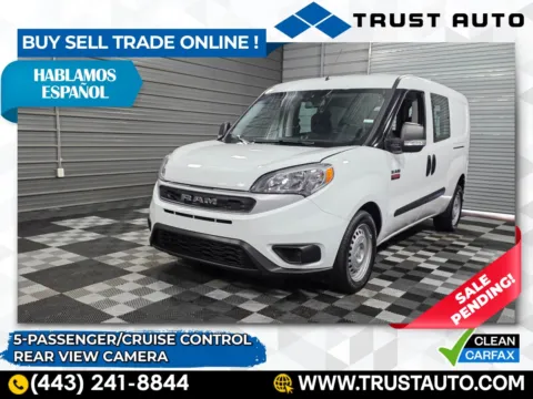 White 2022 Ram ProMaster City Wagon 5-Passenger Minivan/Van for sale in Sykesville, MD
