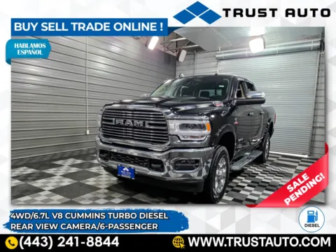 Black 2022 Ram 2500 Laramie 4WD Crew Cab 6.7L Cummins Turbo Diesel Pickup Truck for sale in Sykesville, MD