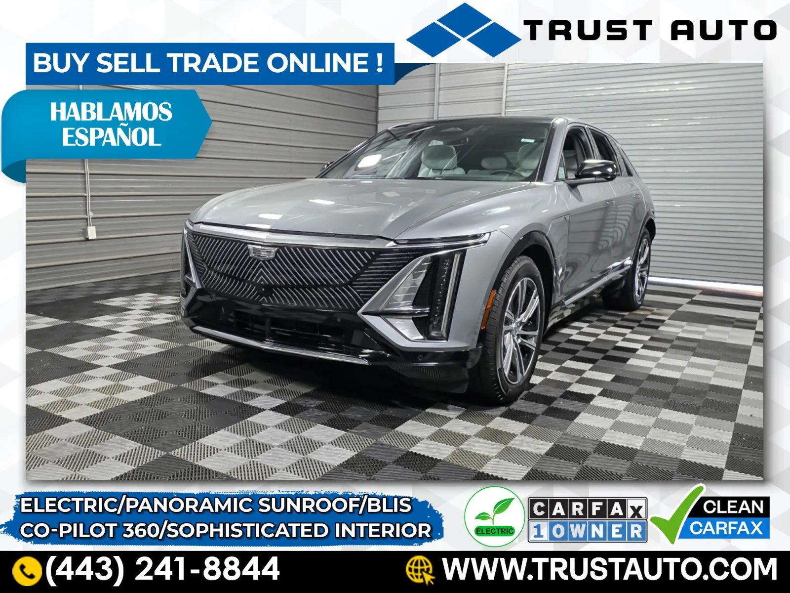 Silver 2024 Cadillac LYRIQ Luxury Electric SUV for sale in Sykesville, MD
