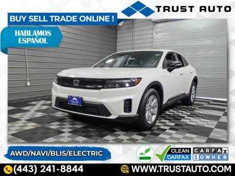 White 2024 Honda Prologue EX AWD Electric SUV for sale in Sykesville, MD