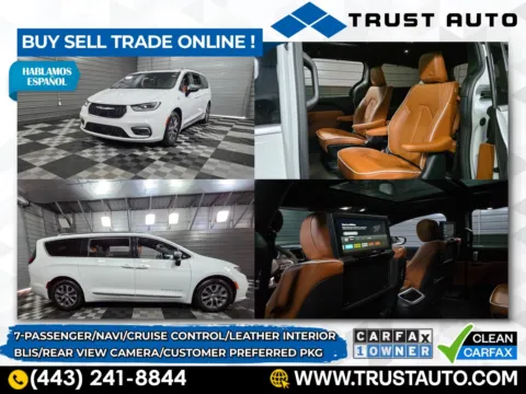 White 2025 Chrysler Pacifica Hybrid Pinnacle 7-Passenger Minivan/Van for sale in Sykesville, MD