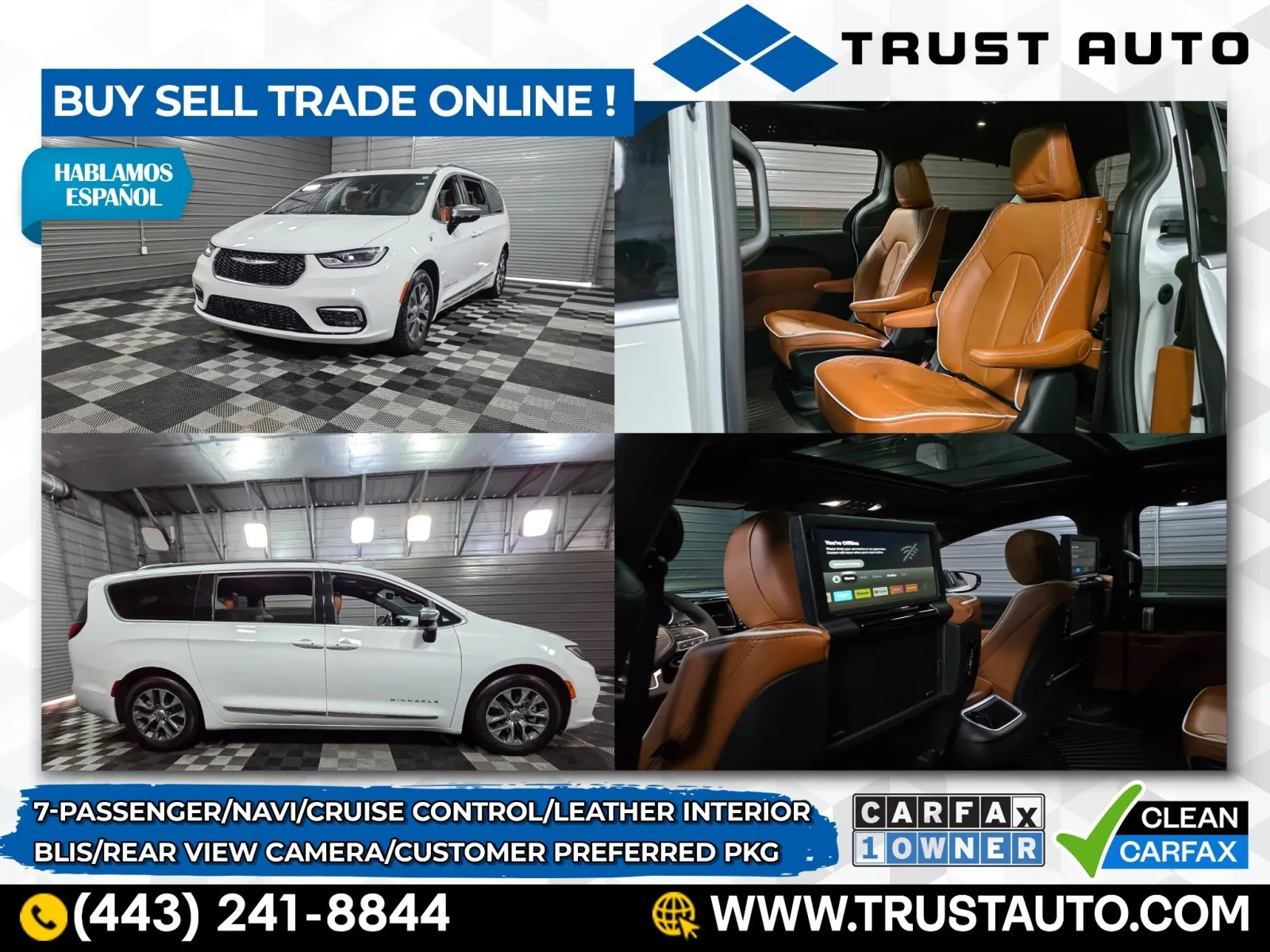 2025 Chrysler Pacifica Plug-In Hybrid Pinnacle 7-Passenger Luxury Minivan/Van