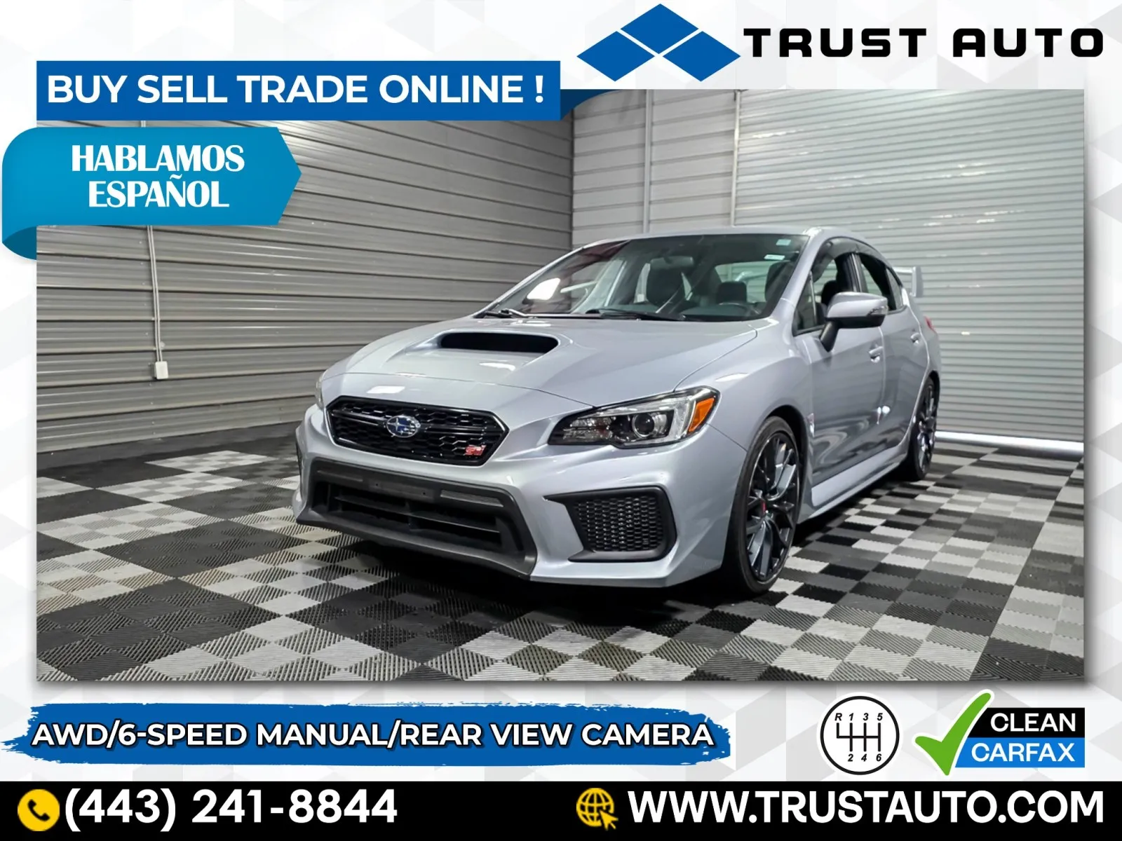 2018 Subaru WRX STI AWD 6-Speed Manual Sedan for sale in Sykesville, MD