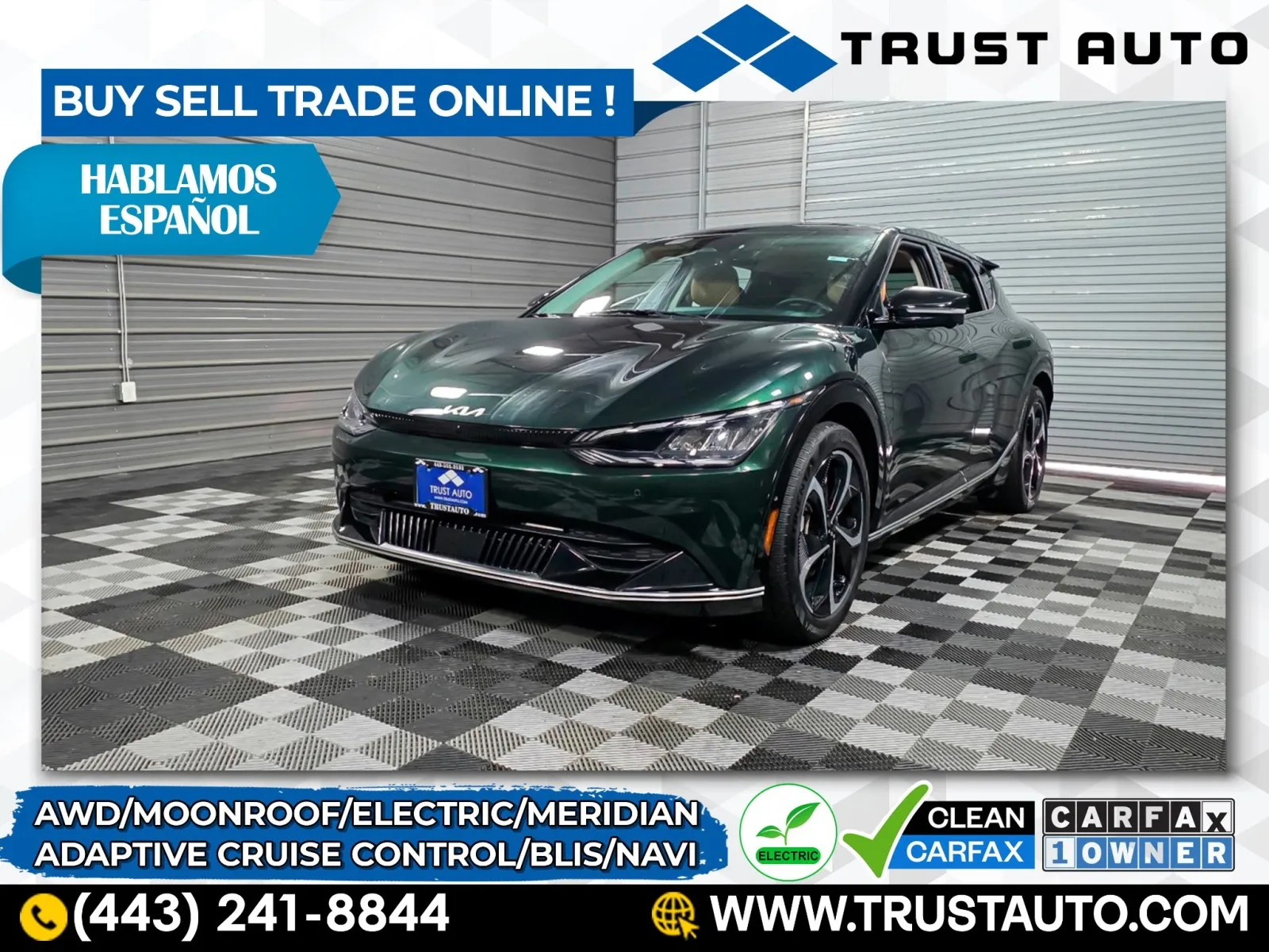 Green 2023 Kia EV6 GT-Line AWD Electric SUV for sale in Sykesville, MD