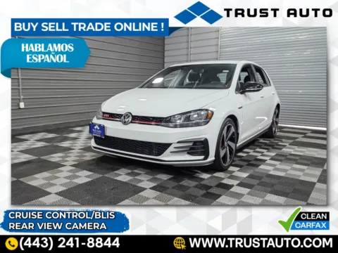 White 2021 Volkswagen Golf GTI S Hatchback for sale in Sykesville, MD