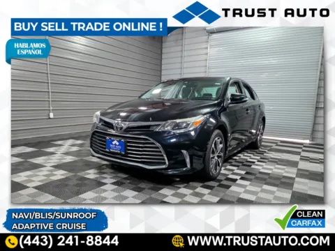 Black 2018 Toyota Avalon XLE Premium Sedan for sale in Sykesville, MD