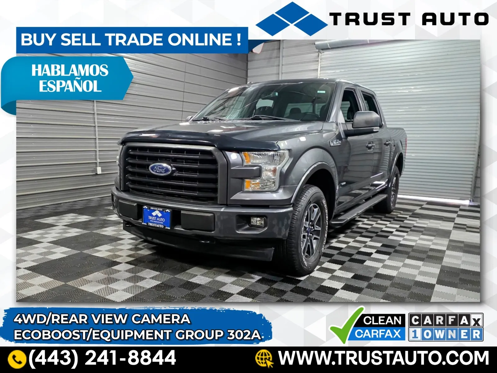 2017 Ford F-150 XLT 4WD SuperCrew EcoBoost Pickup Truck
